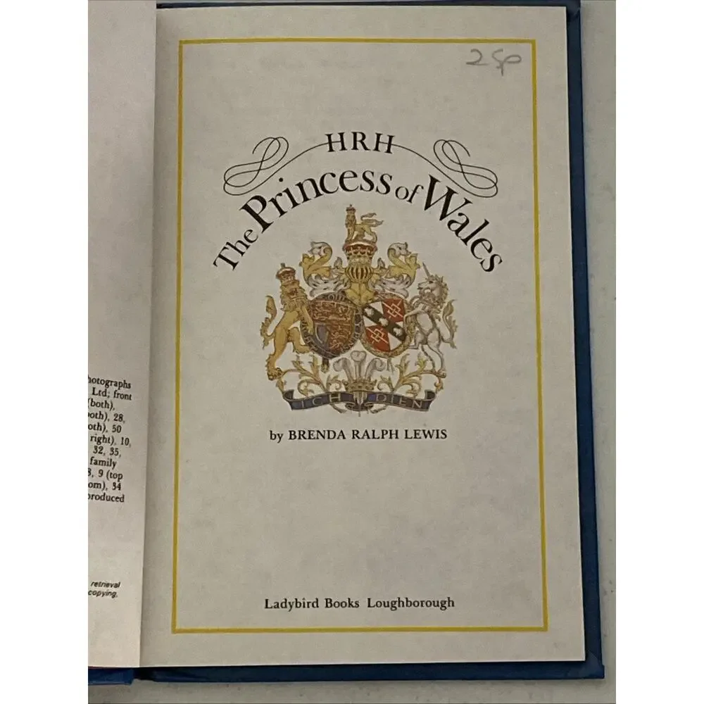 VTG HRH The Princess‎ Of Wales Diana Spencer Ladybird Books Pictures 1982 1st Ed